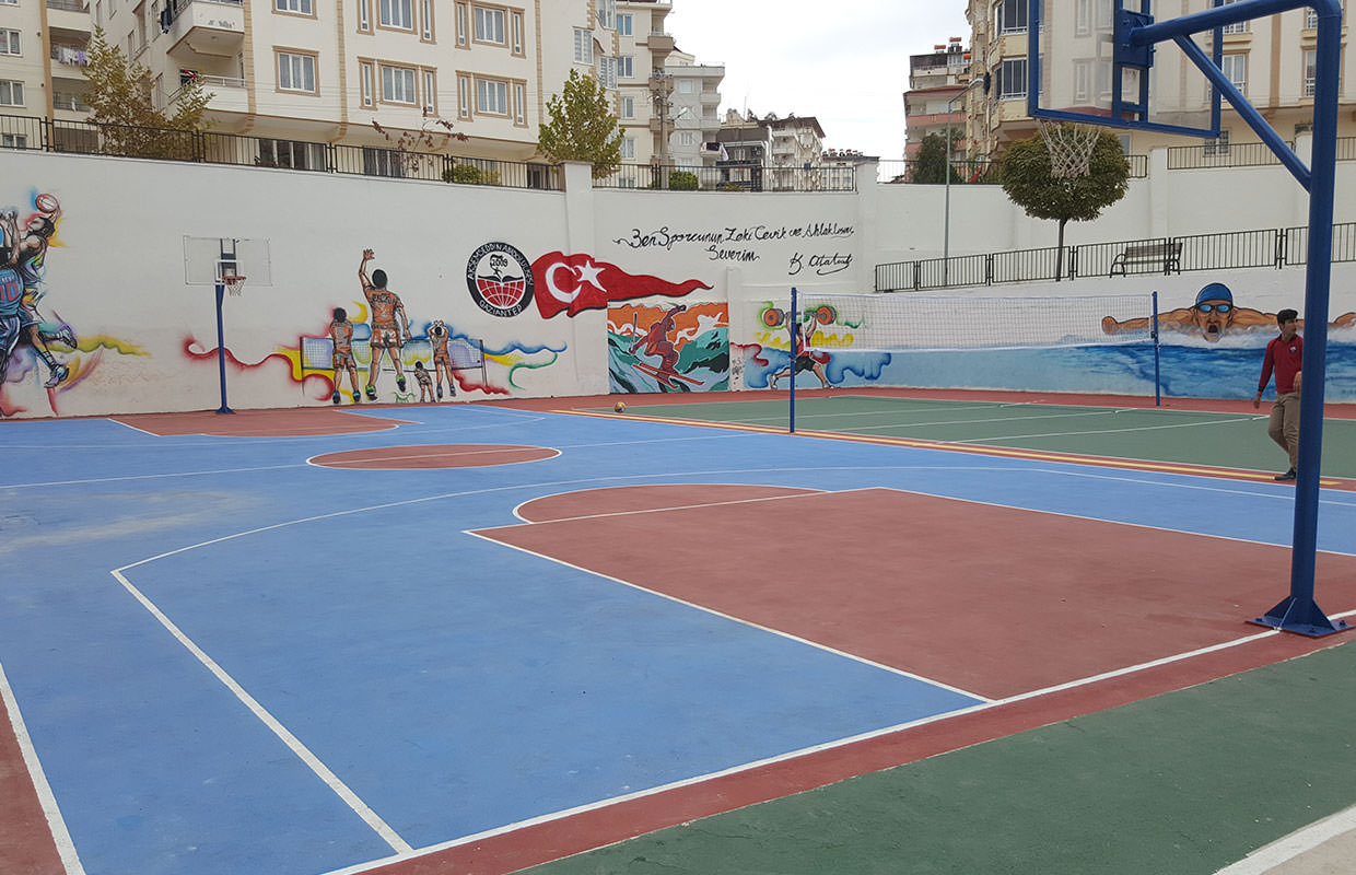Akşemsettin Anadolu Lisesi | Akrilik Saha Uygulamaları